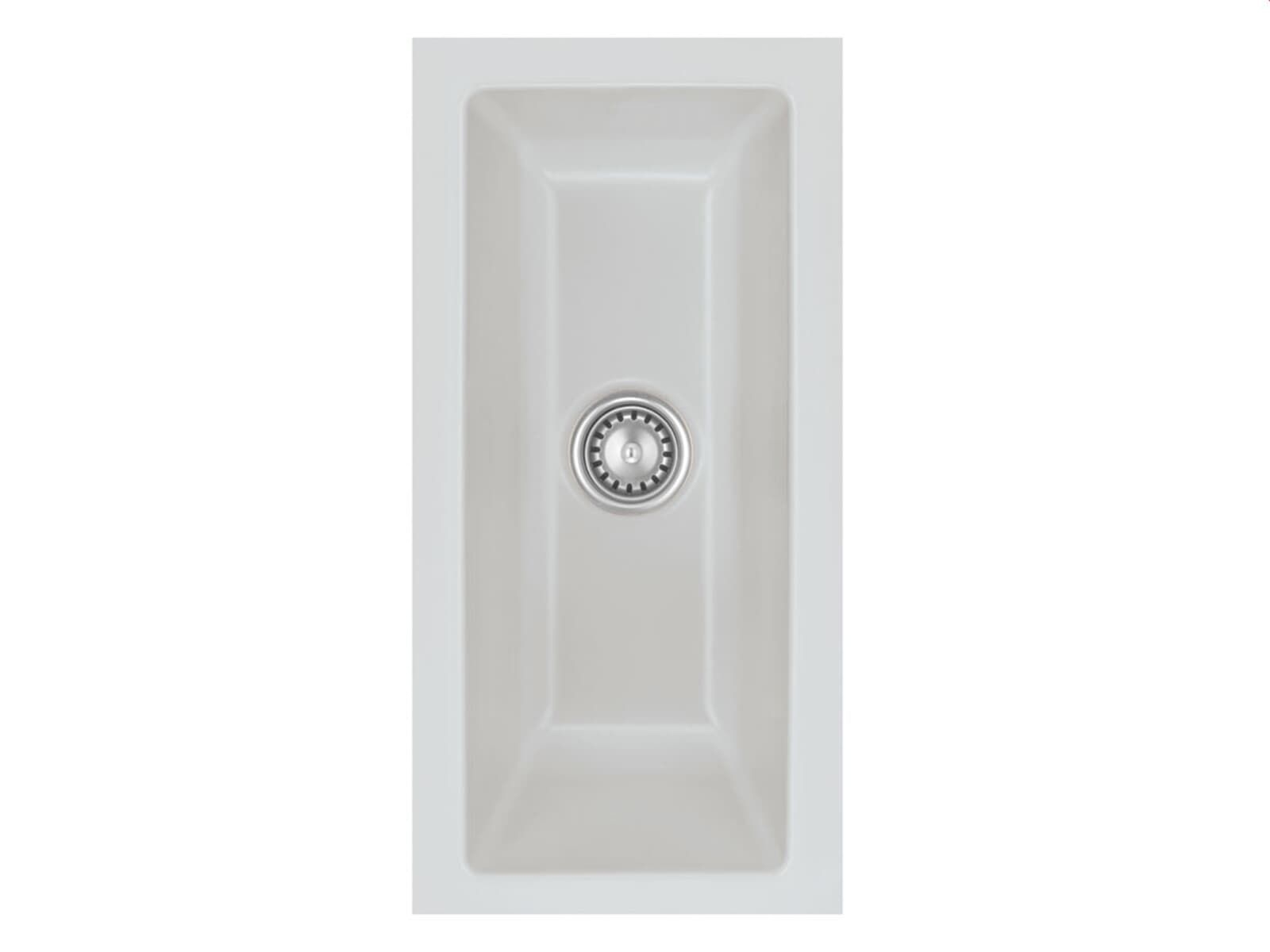 Systemceram Mera 16 U Alu, zlewozmywak ceramiczny, korek manualny