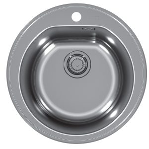 Alveus Monarch FORM 30 ANTRACYT fi51X18,5 1K zlew wpuszczany z odpływem zatyczkowym fi 114 z syfonem