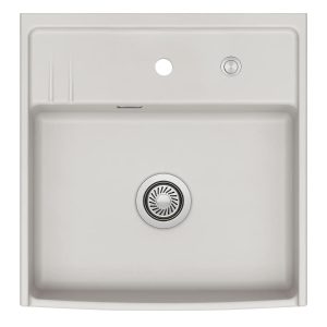 Systemceram Kentro 60 zlewozmywak ceramiczny, Alu, korek manualny