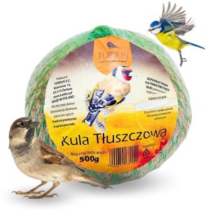 Kula tłuszczowa dla dzikich ptaków 500g karma Idealna na jesień i zimę - TURDUS