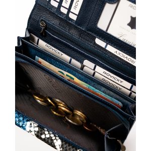 Skóra naturalna + Damski portfel ze skóry ekologicznej Cavaldi PX28-DNH