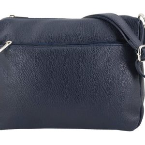 Torebka ze skóry naturalnej - listonoszka - Różowa pudrowa