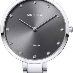 Zegarek BERING 11334-772. Kwarcowy, Kolor szary. Kobieta.
