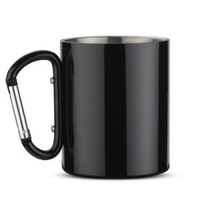 Kubek z karabińczykiem CAMP - Czarny