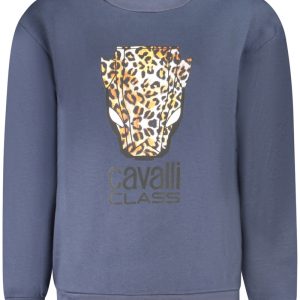 BLUZA CAVALLI CLASS BEZ ZAMKA DAMSKA NIEBIESKA