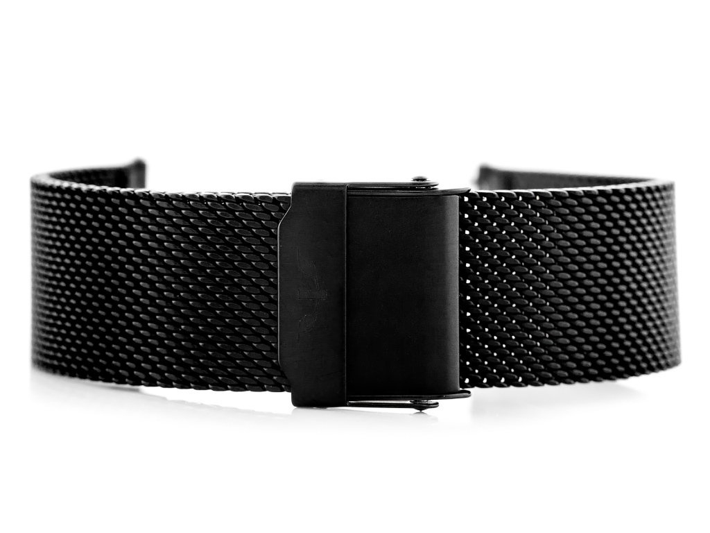 Bransoleta Bisset (bb009e) - czarna 18mm czarna Bransoleta czarna