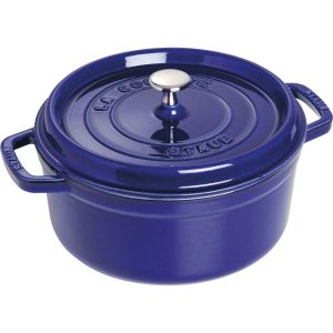 STAUB LA COCOTTE Garnek żeliwny okrągły 5.2 ltr, niebieski