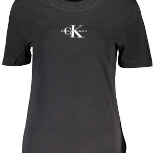 DAMSKI T-SHIRT Z KRÓTKIM RĘKAWEM CALVIN KLEIN CZARNY