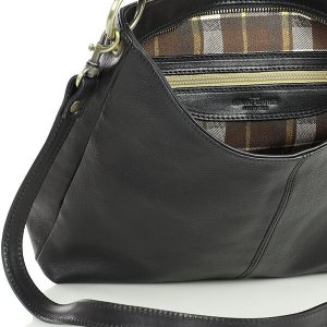 Klasyczna torba skórzana na ramię premium leather - MARCO MAZZINI czarna