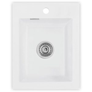 Systemceram Mera 39 Polar, zlewozmywak ceramiczny , korek manualny