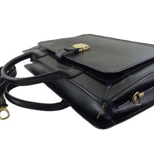 Aktówka męska skórzana Barberini's model 385 - Czarny