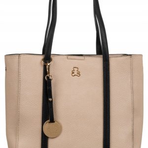 Shopperka damska ze skóry ekologicznej z dopinanym paskiem — LuluCastagnette