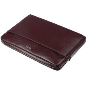 Skórzany pokrowiec na laptopa 15 cali Solier SA24A Bordowy