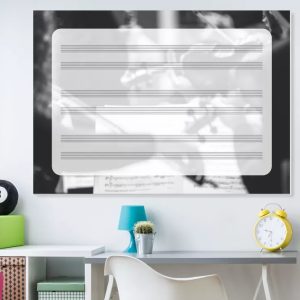 Tablica edukacyjna suchościeralna pięciolinia 043 koncert