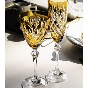 Crystal Julia Kieliszki do wina wody kolorowe 4 szuki Ananas