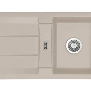 Systemceram Genea 87 Fango, zlewozmywak ceramiczny, korek manualny