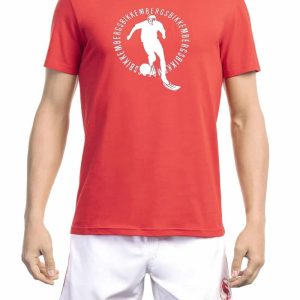T-shirty marki Bikkembergs Beachwear model BKK1MTS02. Kolor Czerwony, Odzież Męskie. sezon: