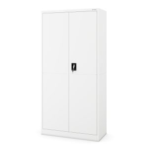 Szafa gospodarcza metalowa DAWID, 900 x 1850 x 400 mm, Smart: biała