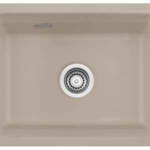 Systemceram Kara 50 U Fango, zlewozmywak ceramiczny, korek manualny