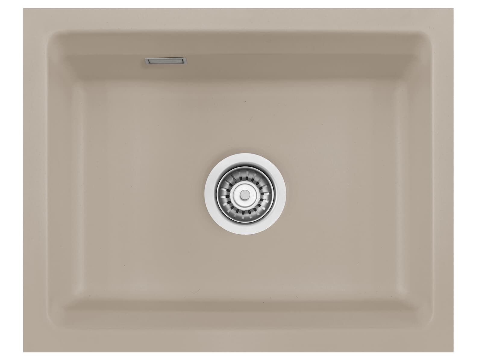 Systemceram Kara 50 U Fango, zlewozmywak ceramiczny, korek manualny