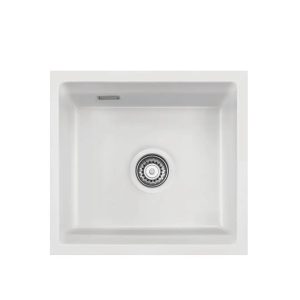 Systemceram Kara 42 U Polar, zlewozmywak ceramiczny, korek manualny