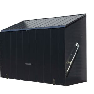 Trimetals Metalowa skrzynia na sprzęt garaż rowerowy Sezam Antracyt 76x185x139cm