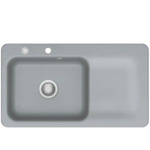 Systemceram Juna 90 Titan, zlewozmywak ceramiczny, korek manualny