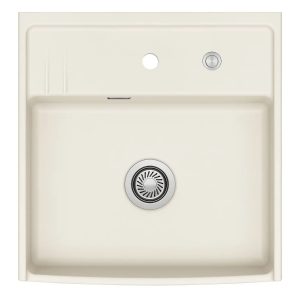 Systemceram Kentro 60 zlewozmywak ceramiczny, Jasmin, korek manualny
