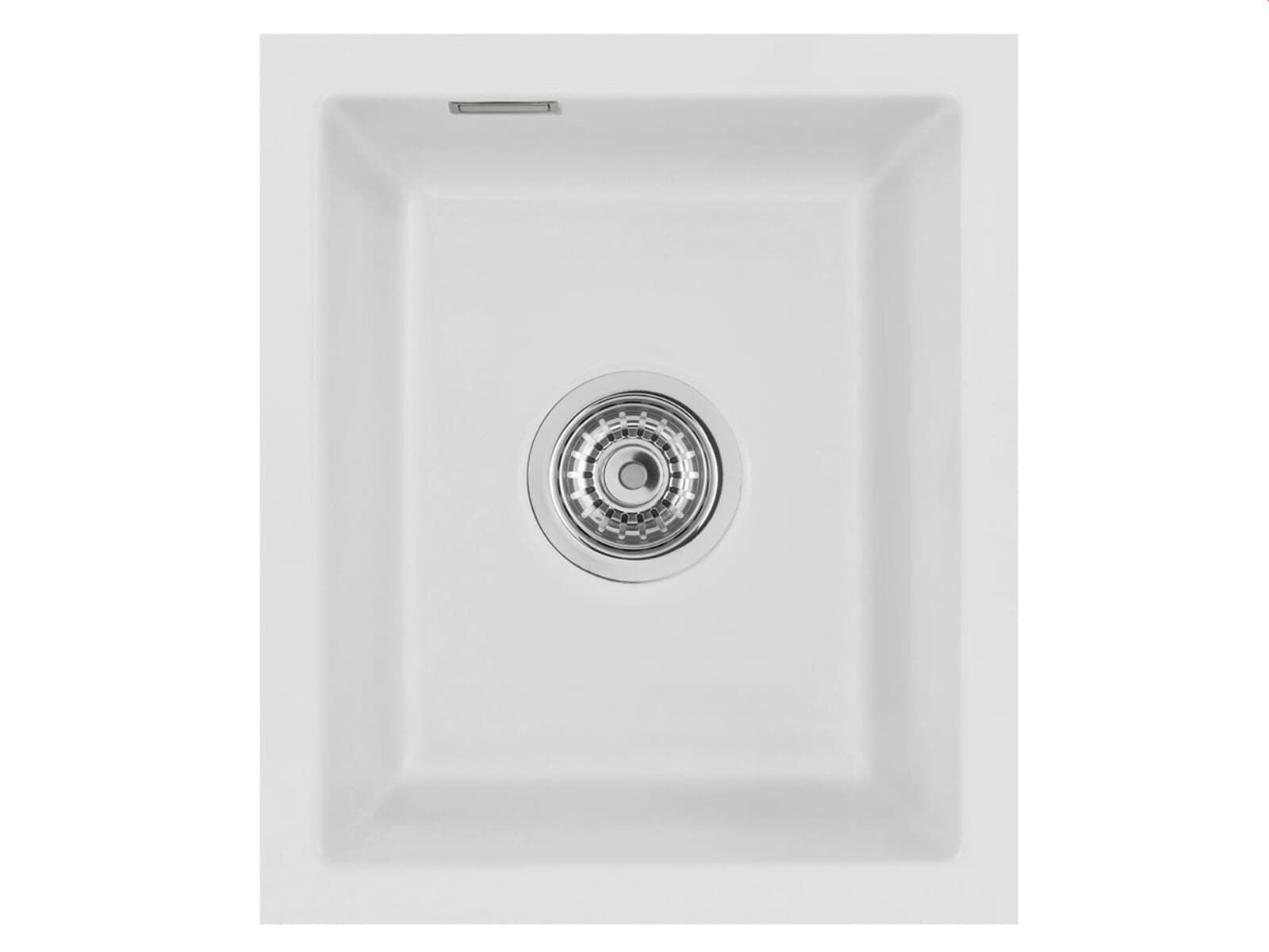 Systemceram Mera 32 U Alu, zlewozmywak ceramiczny, korek manualny