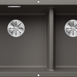 Komora podwieszana SUBLINE 430/270-U Silgranit wulkaniczny szary, lewa, InFino