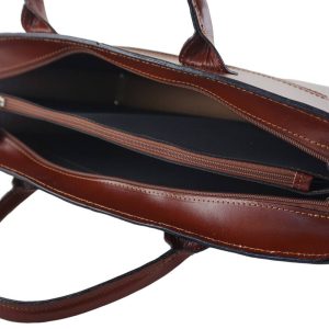 Aktówka męska skórzana Barberini's model 385 - Brązowy