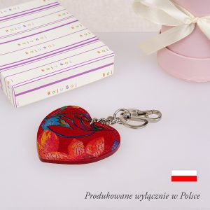Skórzany Brelok Serce ze Skóry Naturalnej BajuBaj E23s116