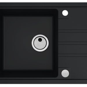 Alveus Intermezzo 40 deep black (68x48) z syfonem manualnym