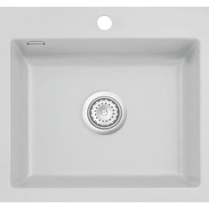 Systemceram Mera 57 Alu, Zlew ceramiczny, korek manualny
