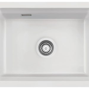 Systemceram Kara 50 U Polar, zlewozmywak ceramiczny, korek manualny