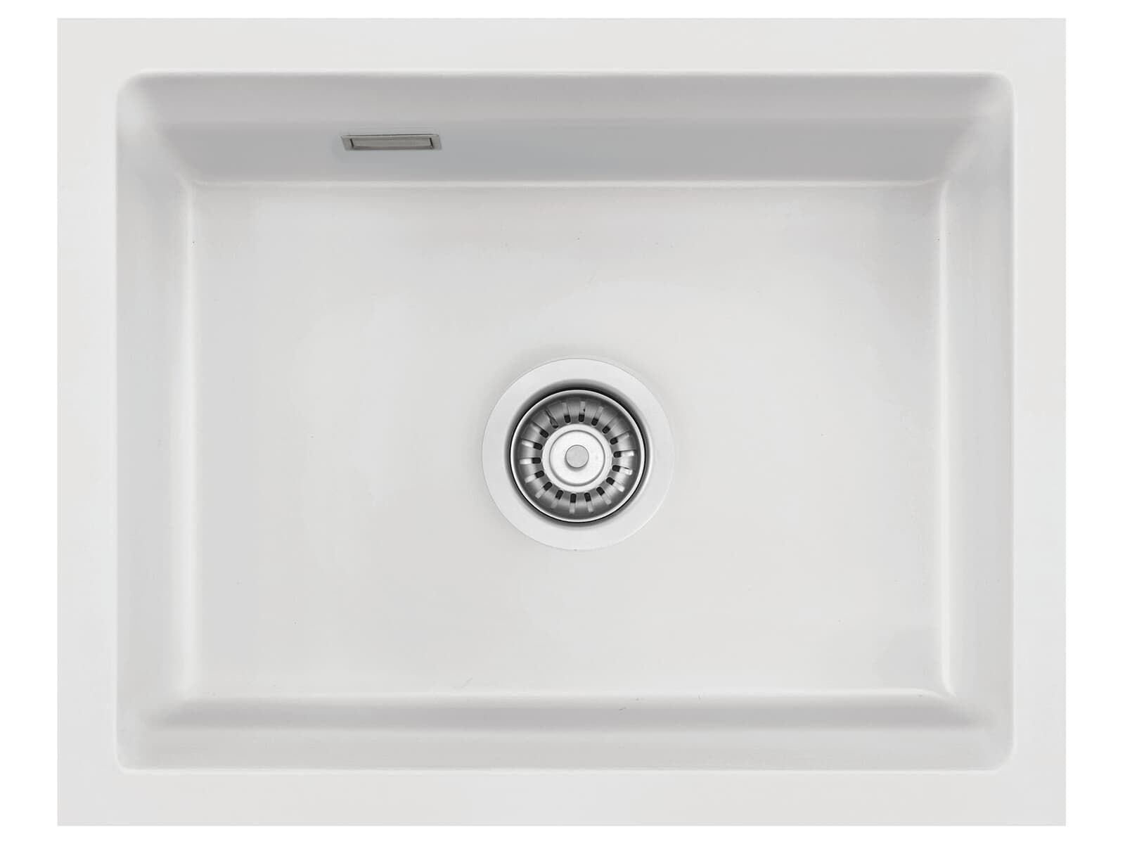 Systemceram Kara 50 U Polar, zlewozmywak ceramiczny, korek manualny