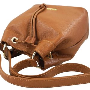 Torebka skórzana / mini worek - Brązowa jasna