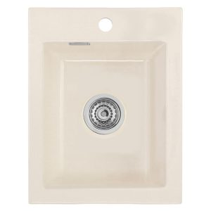 Systemceram Mera 39 Magnolia, zlewozmywak ceramiczny , korek manualny