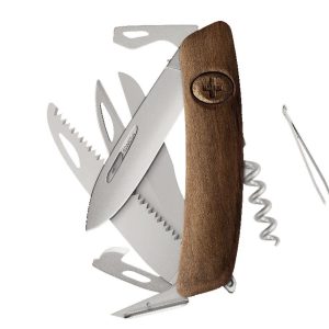 Swiza D09R AM SAW & SCISSORS Wood Walnut (KNR.0136.6300)