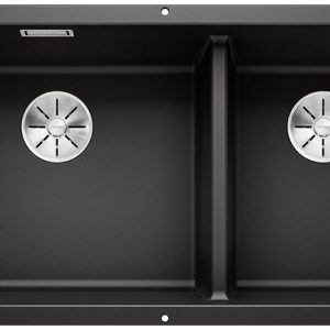 BLANCO SUBLINE 480/320-U Silgranit czarny, lewa, InFino