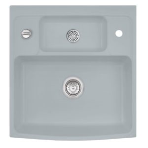 Systemceram Centra 60 Titan, zlewozmywak ceramiczny, korek automatyczny