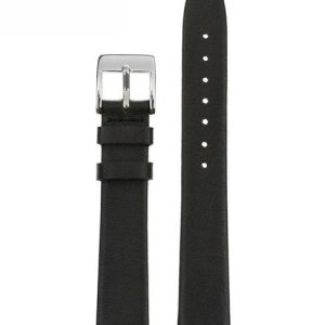 Pasek skórzany do zegarka W104 - czarny - 18mm