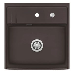 Systemceram Kentro 60 zlewozmywak ceramiczny, Siena, korek manualny