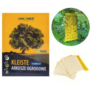 Żółty LEP na ziemiórki i mszyce DUŻY FORMAT do ogrodu 10 szt. - Vigonez