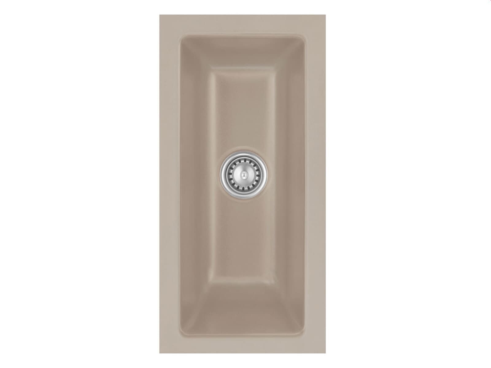Systemceram Mera 16 U Fango, zlewozmywak ceramiczny, korek manualny