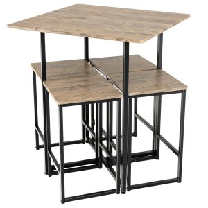 Stół i 4 taborety zestaw do kuchni jadalni salonu