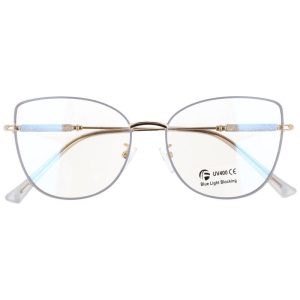 Okulary kocie do komputera damskie z filtrem BLUE Light zerówki 2576-1