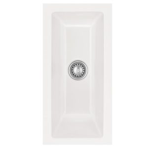 Systemceram Mera 16 U Polar, zlewozmywak ceramiczny, korek manualny