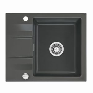 Systemceram Genea 60 Schiefer, zlewozmywak ceramiczny, korek manualny