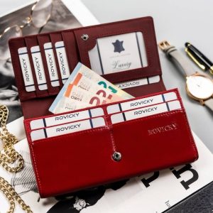 Duża Damska portmonetka z widocznym logo Rovicky